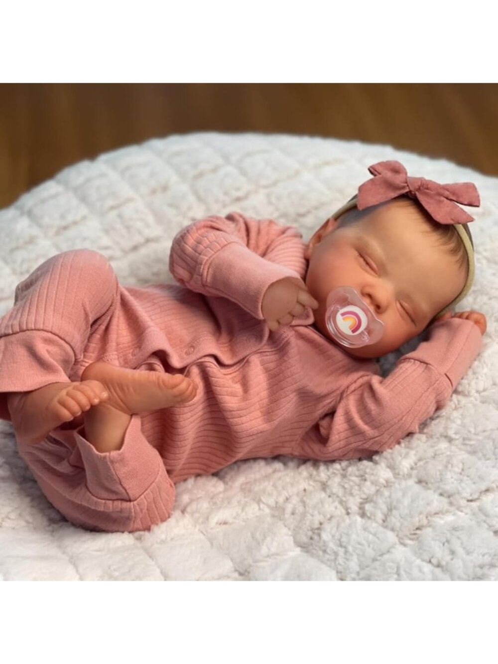 18in Sleeping Reborn Baby Doll Realistic Hand Painted Newborn Girl